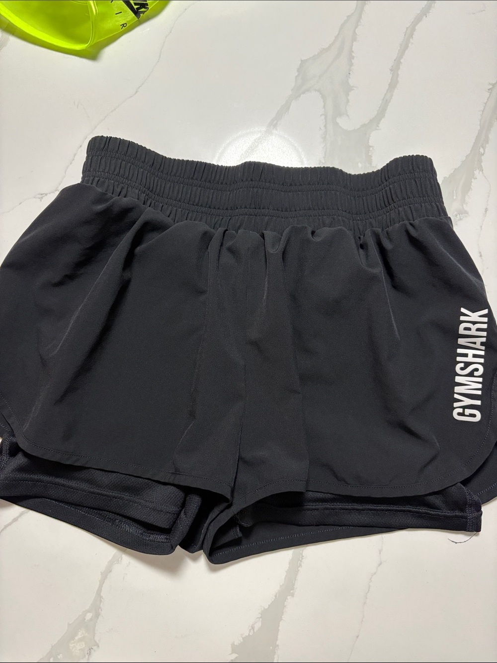 Gymshark Black Women’s Layered Training Shorts with Side Logo